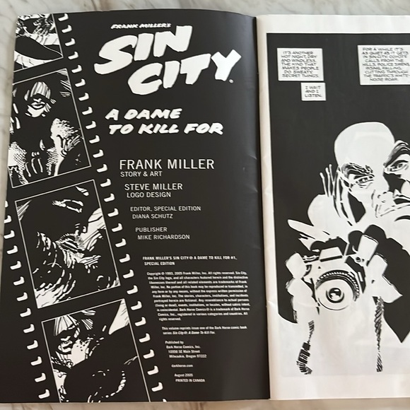 Sin City A Dame To Kill For Dark Horse 2005 Comic - Picture 3 of 10
